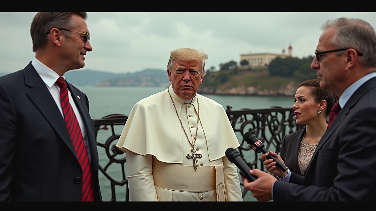 Trump Sfida Hollywood e Alcatraz Mentre Infuria la Controversia sull'Immagine AI del Papa