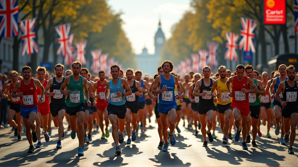 Memorie di Maratona: Sole Cocente e Corridori Motivati all'Evento di Londra 2025