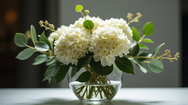 Eleganza senza sforzo: Creare un Chic Centrotavola con Ortensie usando solo Tre Ingredienti