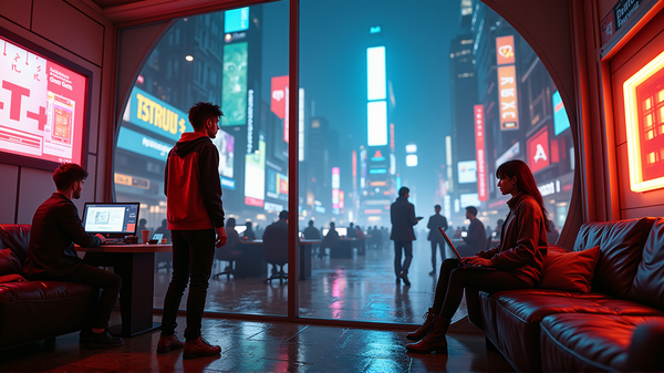 Immergiti nell'Universo Cyberpunk Accogliente di m00m World - Ora Gratuito su Mobile!